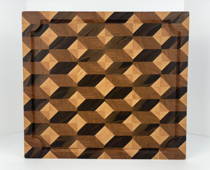 3D Cube End Grain Cutting Board