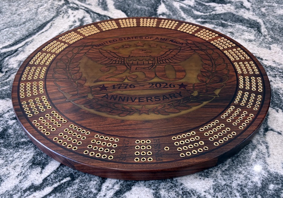 Round Cribbage Board - Image 4