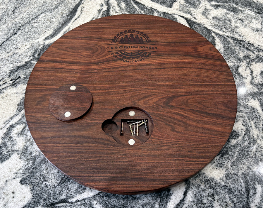 Round Cribbage Board - Image 2