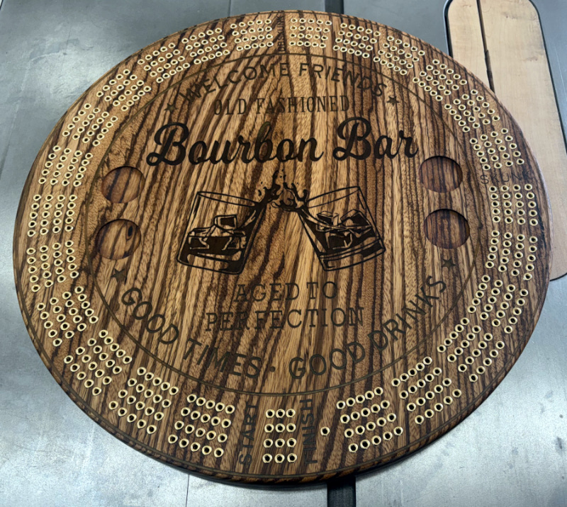Round Cribbage Board - Image 3